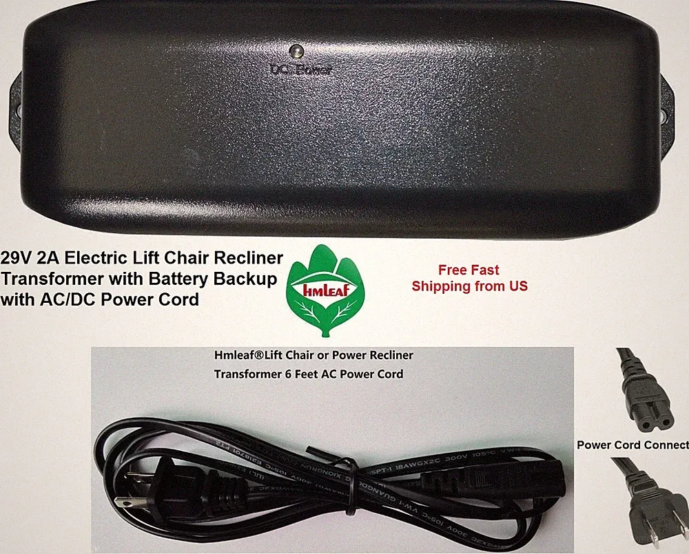 Pride Power Recliner SP2-B Lift Chair 29V Transformer Supply adapter Power cord